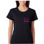 Tricou femei diferite culori, peste, Jesus